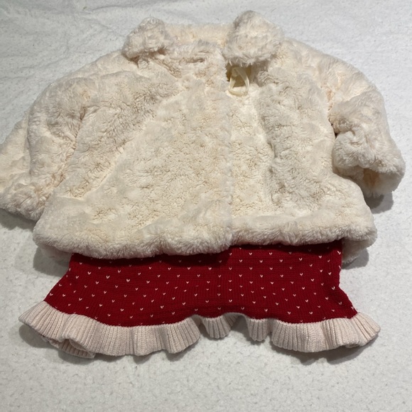 GYMBOREE 2 DRESSES AND WHITE GORGEOUS JACKET SIZE Baby 6-12 . - Picture 12 of 16